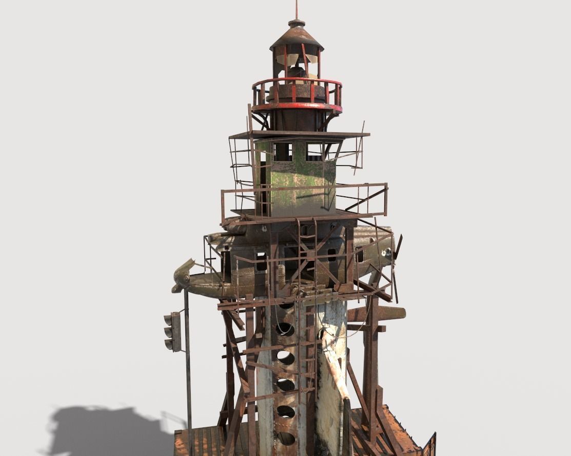 Post-Apocalyptic Lighthouse 3D model_7