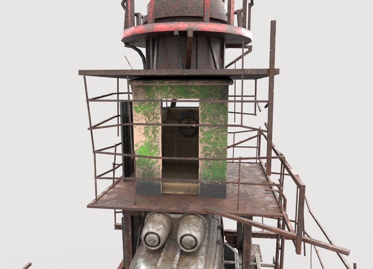 Post-Apocalyptic Lighthouse 3D model_9