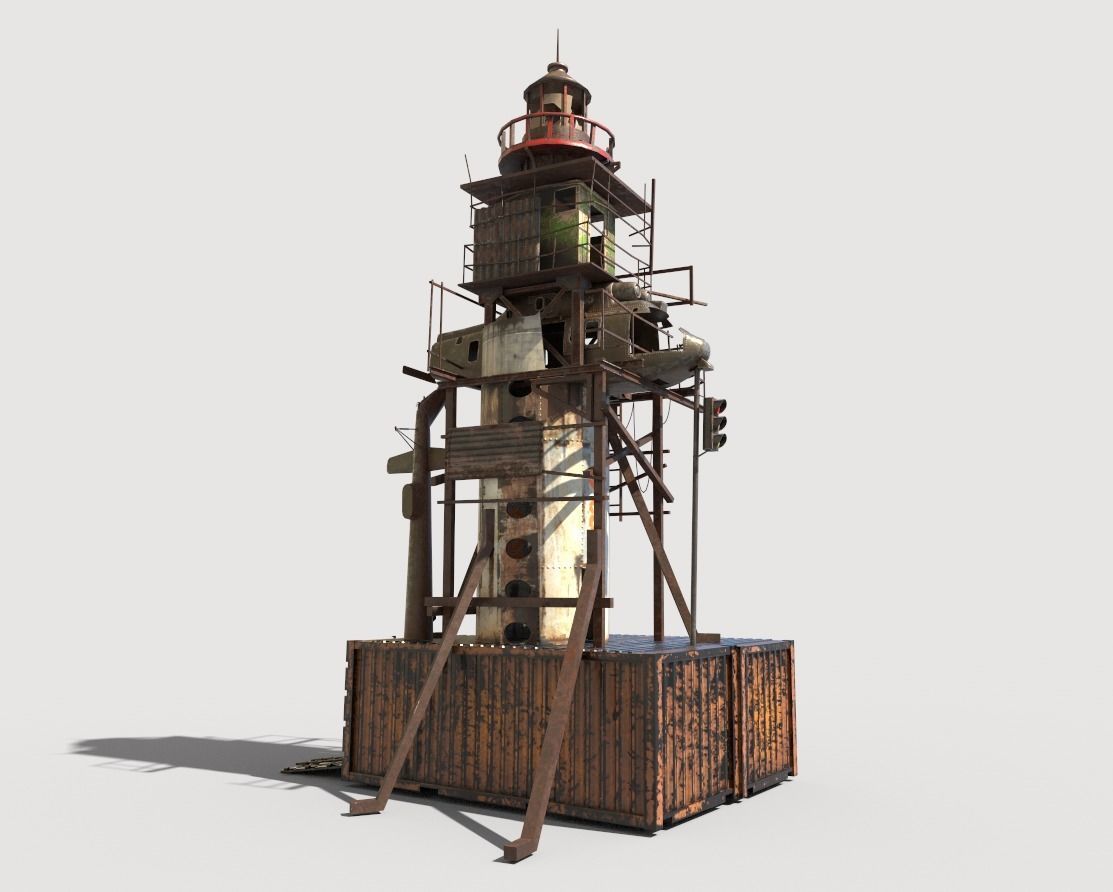 Post-Apocalyptic Lighthouse 3D model_4