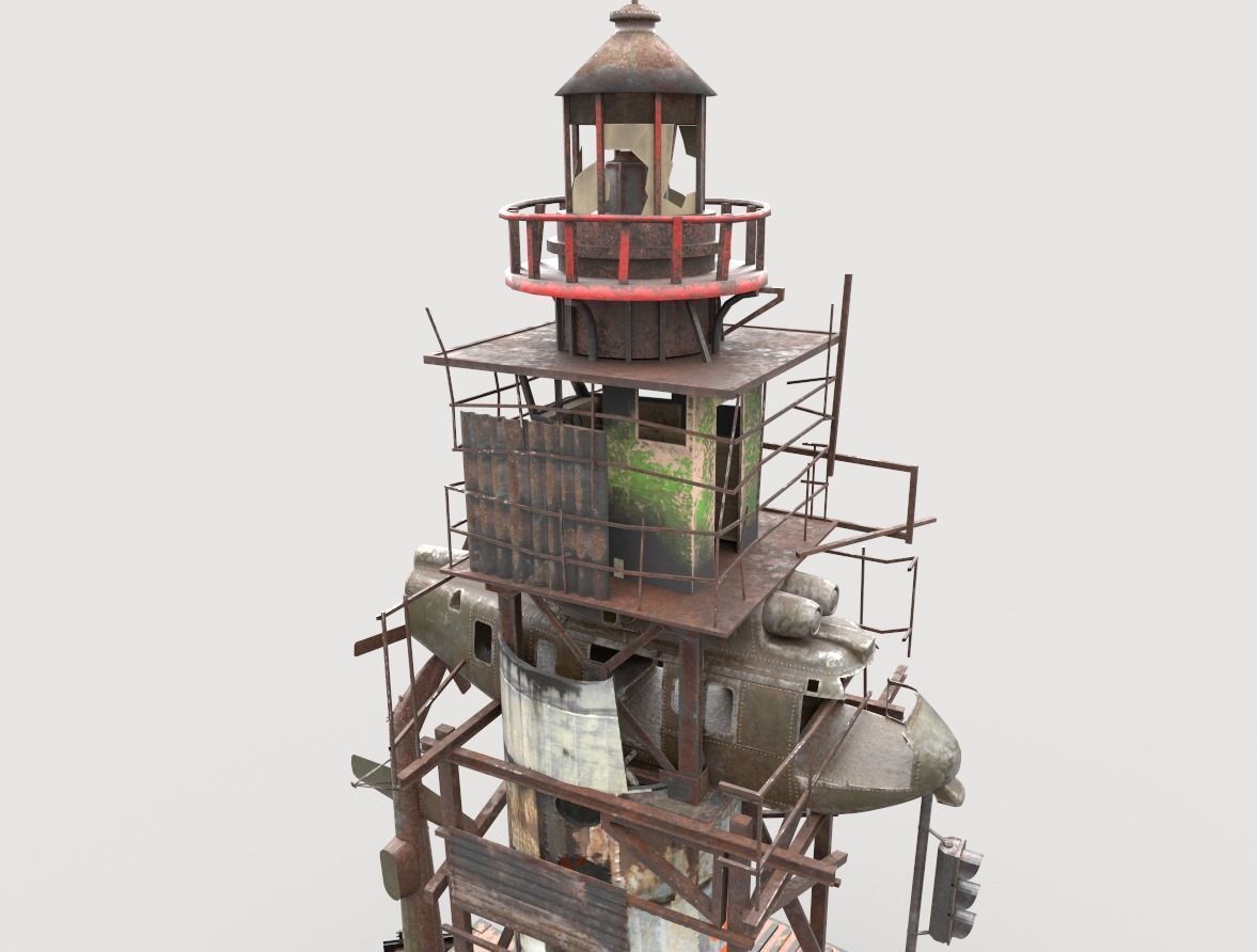 Post-Apocalyptic Lighthouse 3D model_5