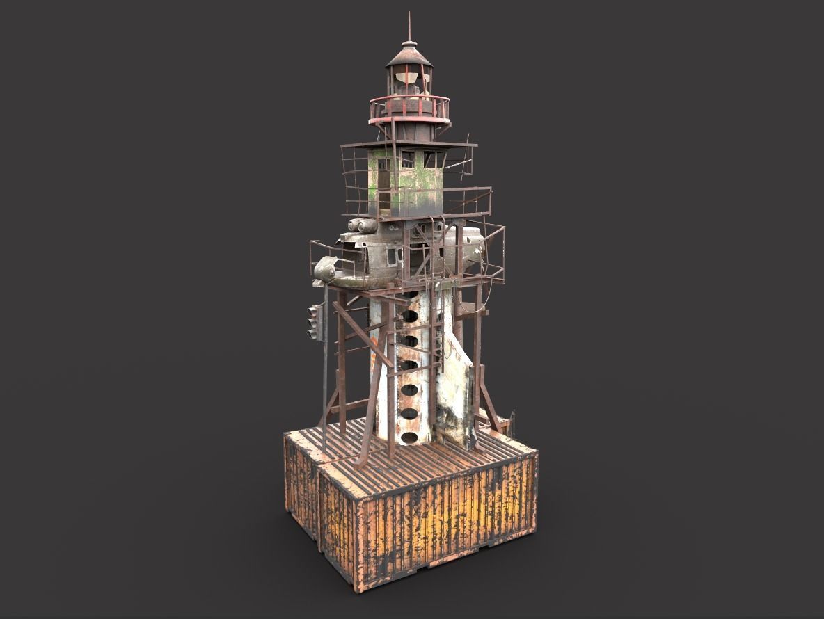 Post-Apocalyptic Lighthouse 3D model_3
