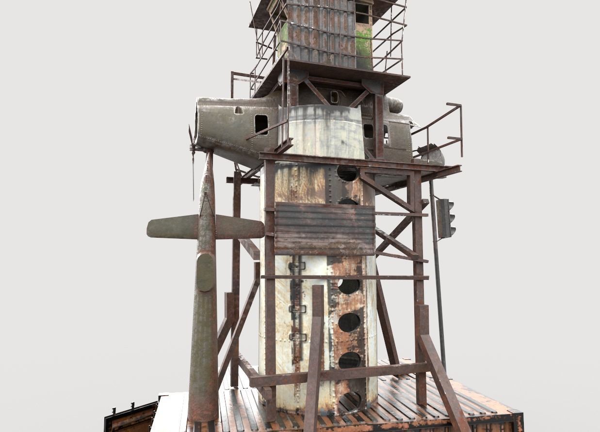 Post-Apocalyptic Lighthouse 3D model_12