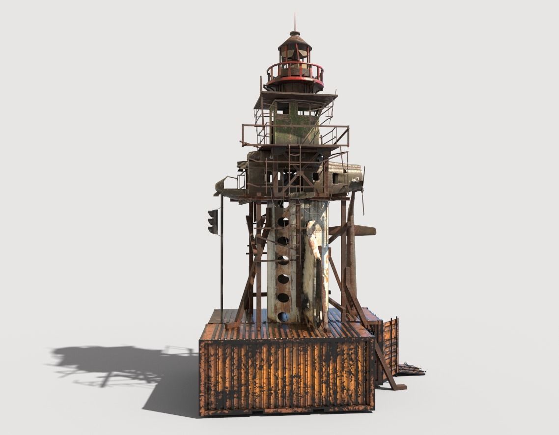 Post-Apocalyptic Lighthouse 3D model_1