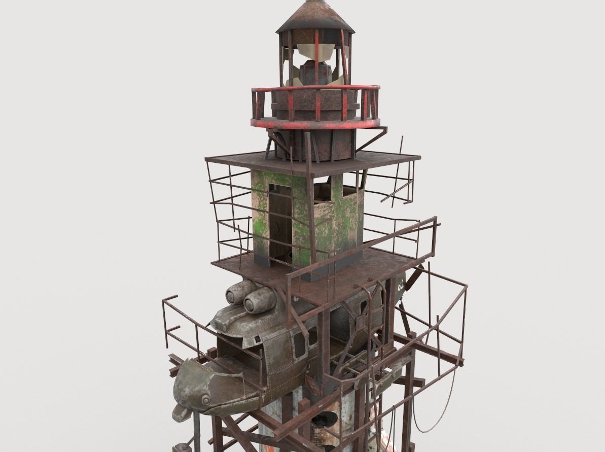 Post-Apocalyptic Lighthouse 3D model_6