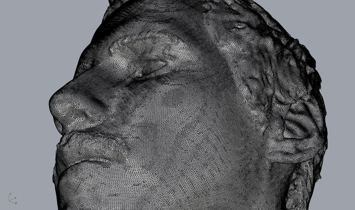 High detailed 3D Scan of a male head real person 3D model_4