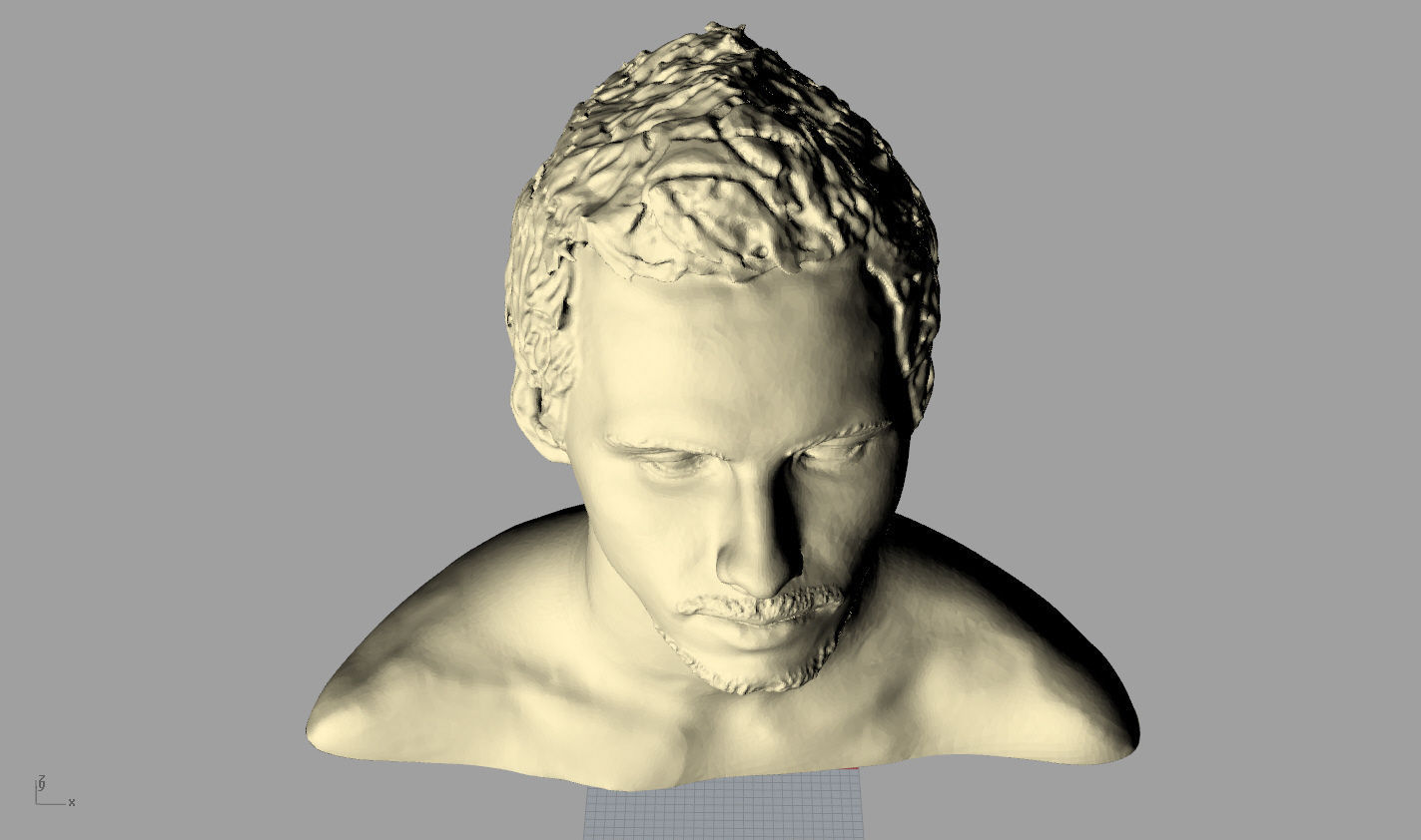 High detailed 3D Scan of a male head real person 3D model_1