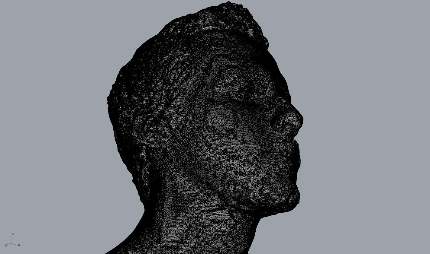 High detailed 3D Scan of a male head real person 3D model_2