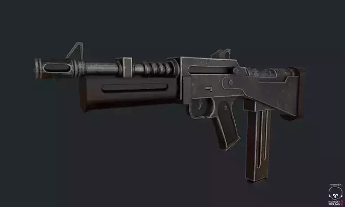 Gun Old Low-poly 3D model