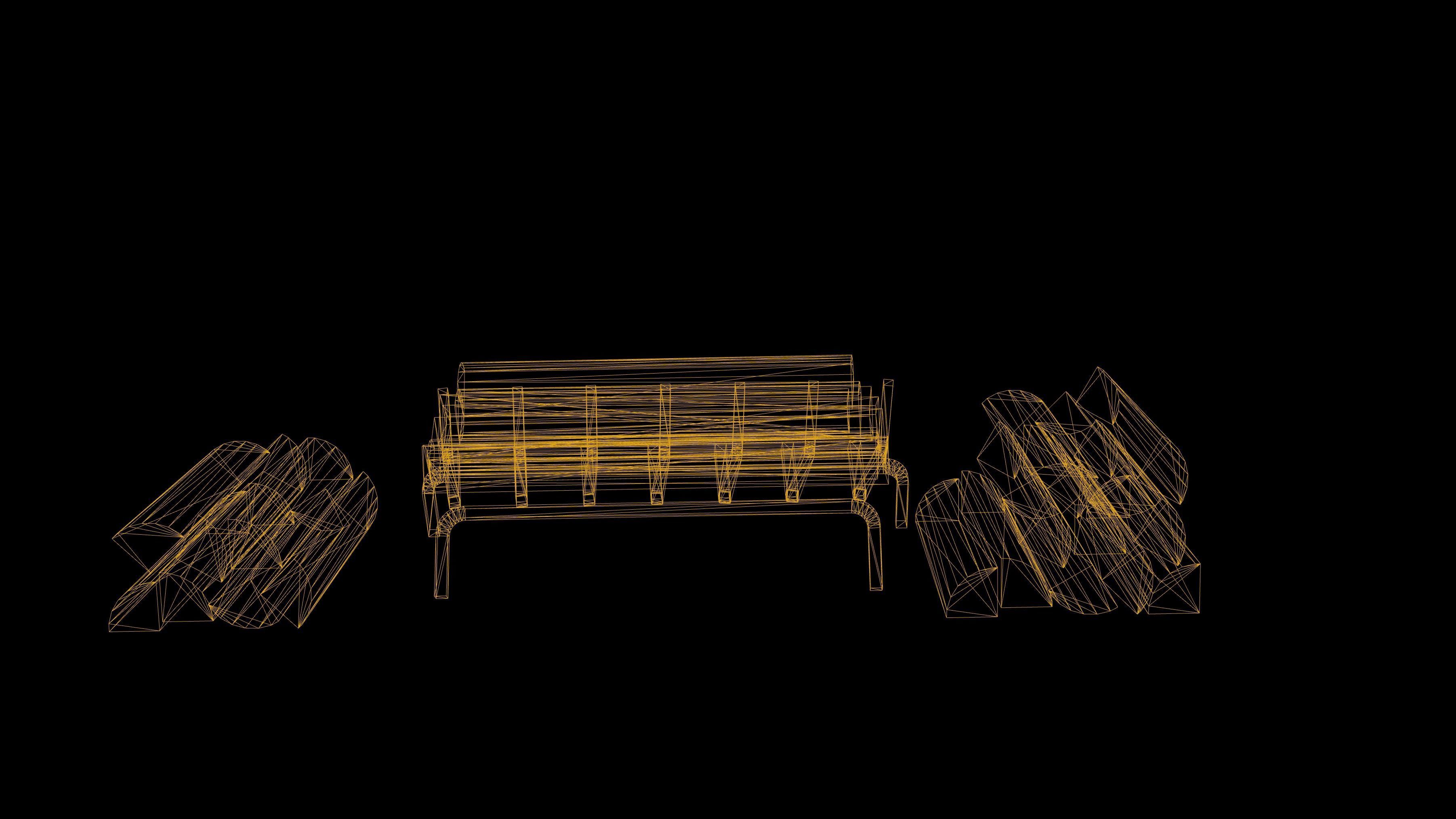 Logs Set Low Poly Game Ready pile of Low-poly 3D model_2