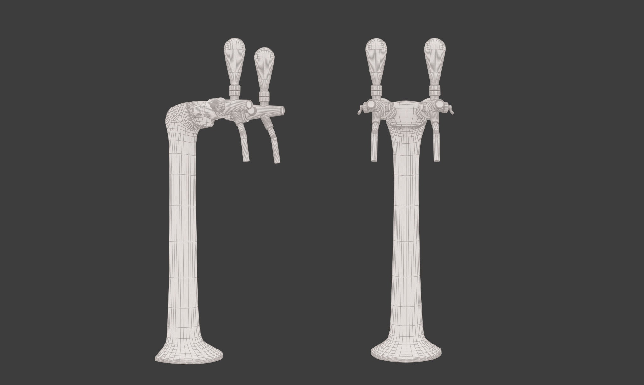 Beer Tap pub equipment 3D model_1