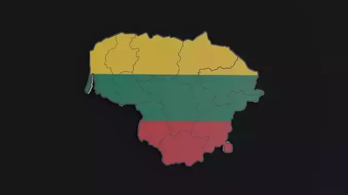 Political Map of Lithuania 