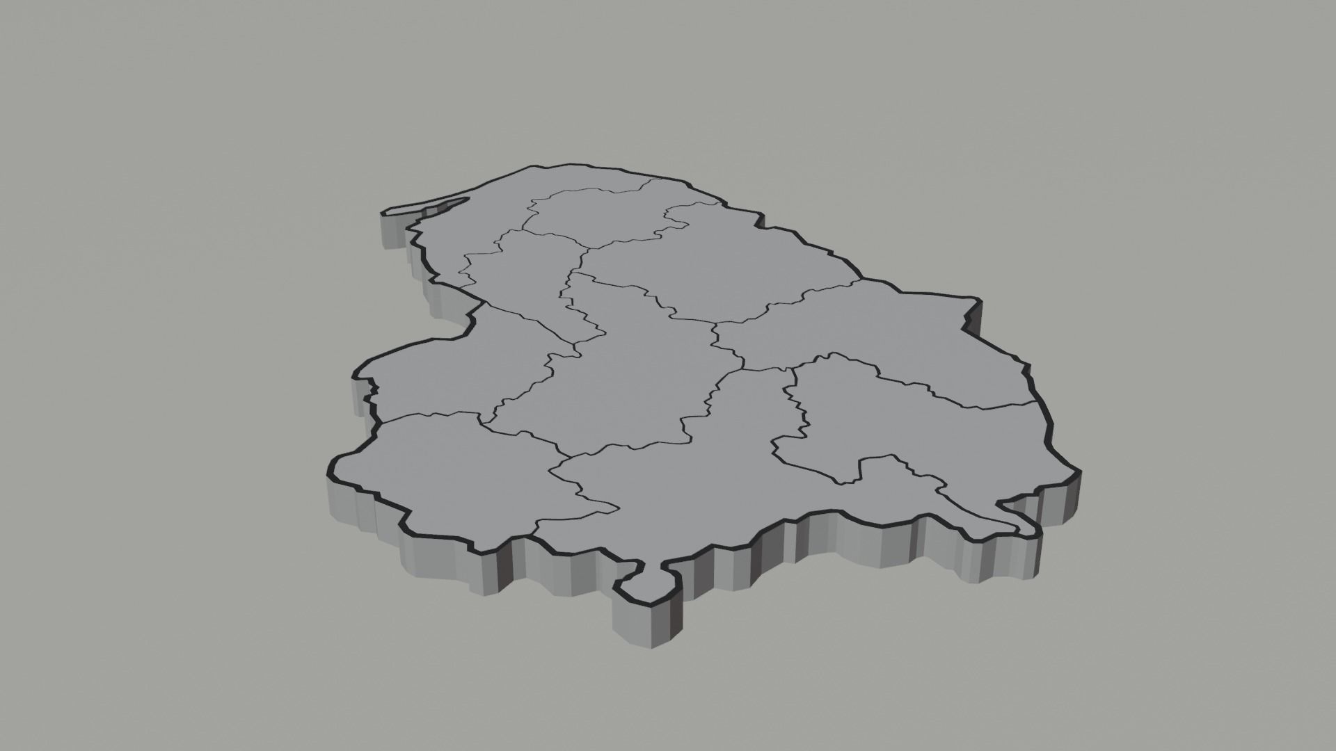 Political Map of Lithuania  3D model_5