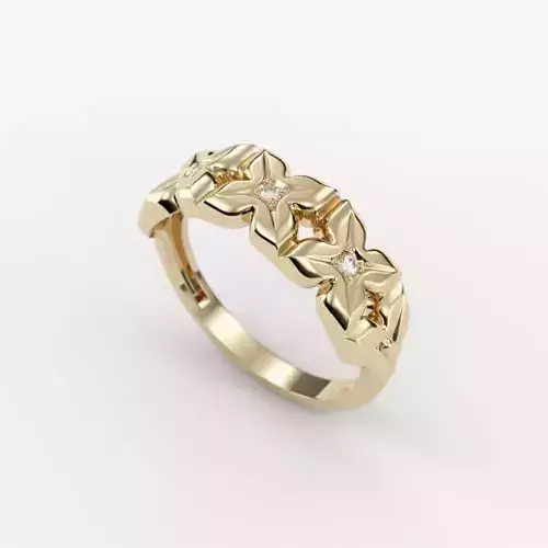 Women ring diamonds gems 3dm stl CAD
