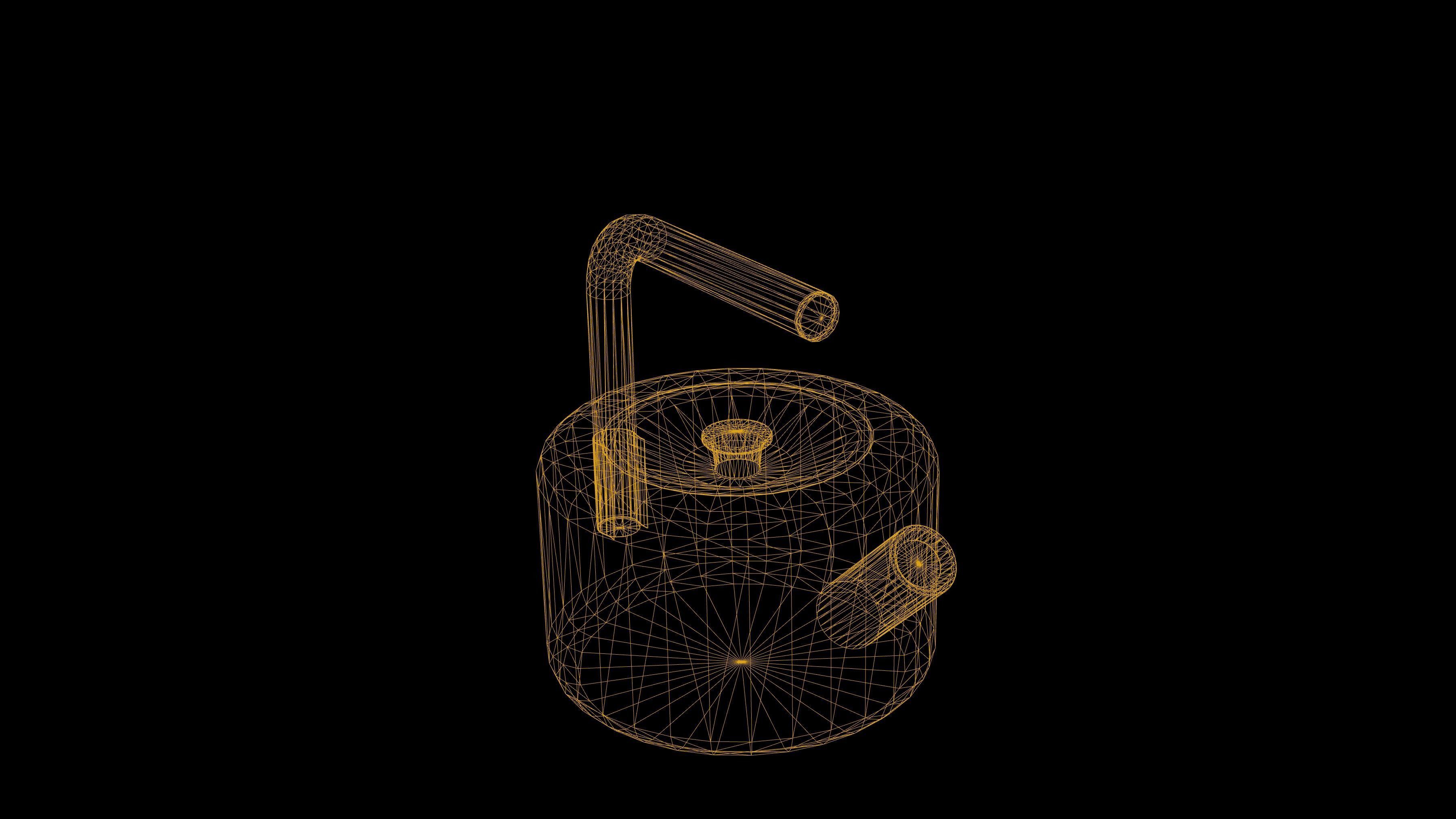 Kettle Low Poly Game Ready tea Low-poly 3D model_4