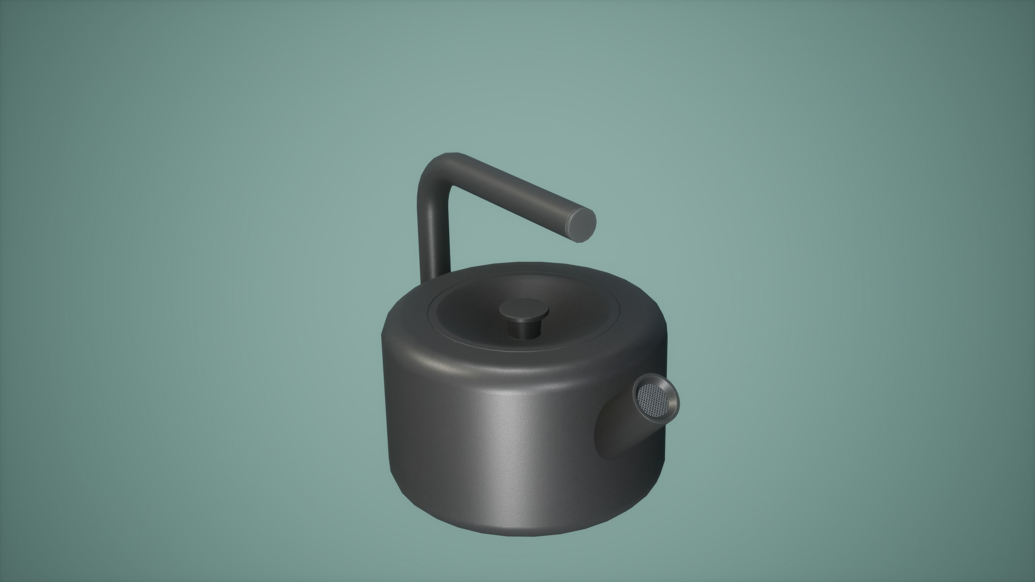 Kettle Low Poly Game Ready tea Low-poly 3D model_3