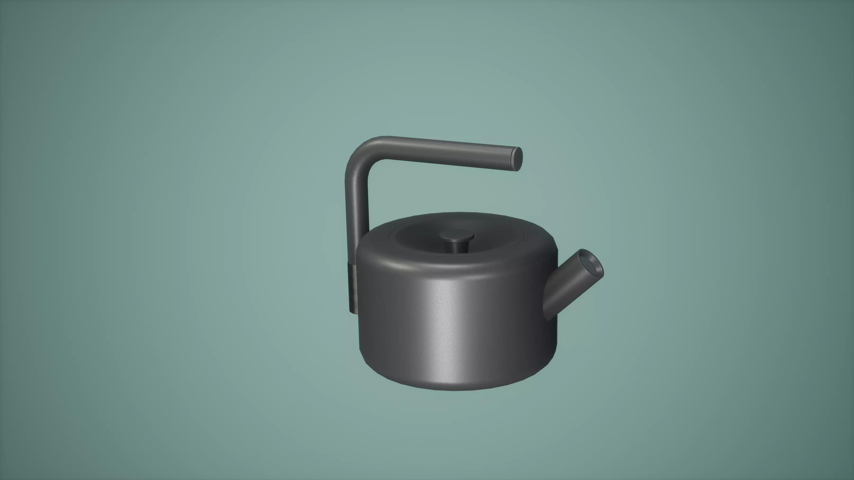 Kettle Low Poly Game Ready tea Low-poly 3D model_0