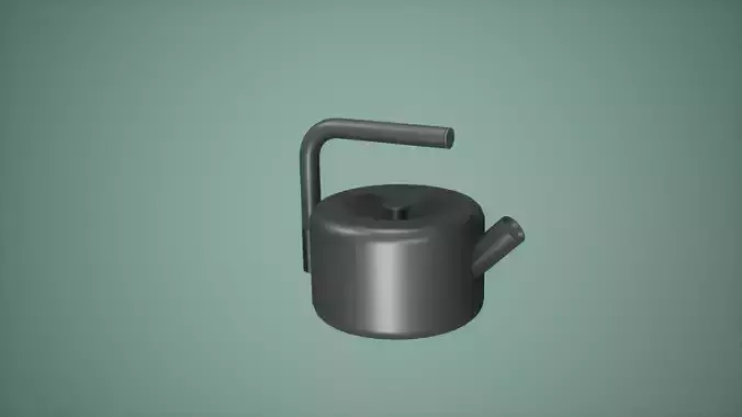 Kettle Low Poly Game Ready tea