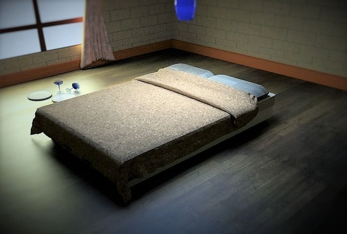 Bedroom room with bed