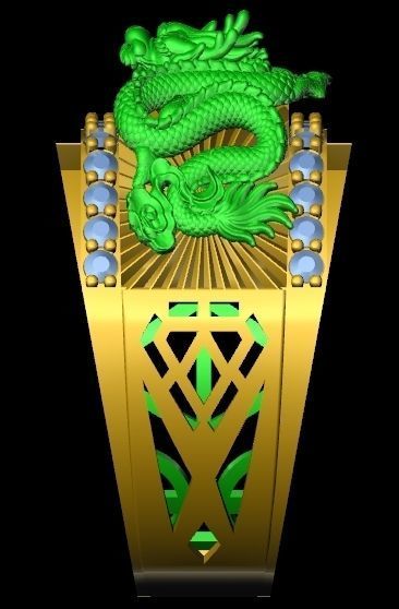  dragon ring 3D print model_1