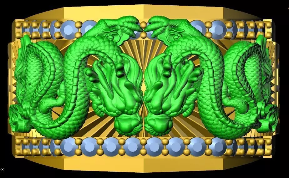  dragon ring 3D print model_0