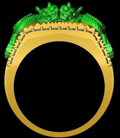  dragon ring 3D print model_2