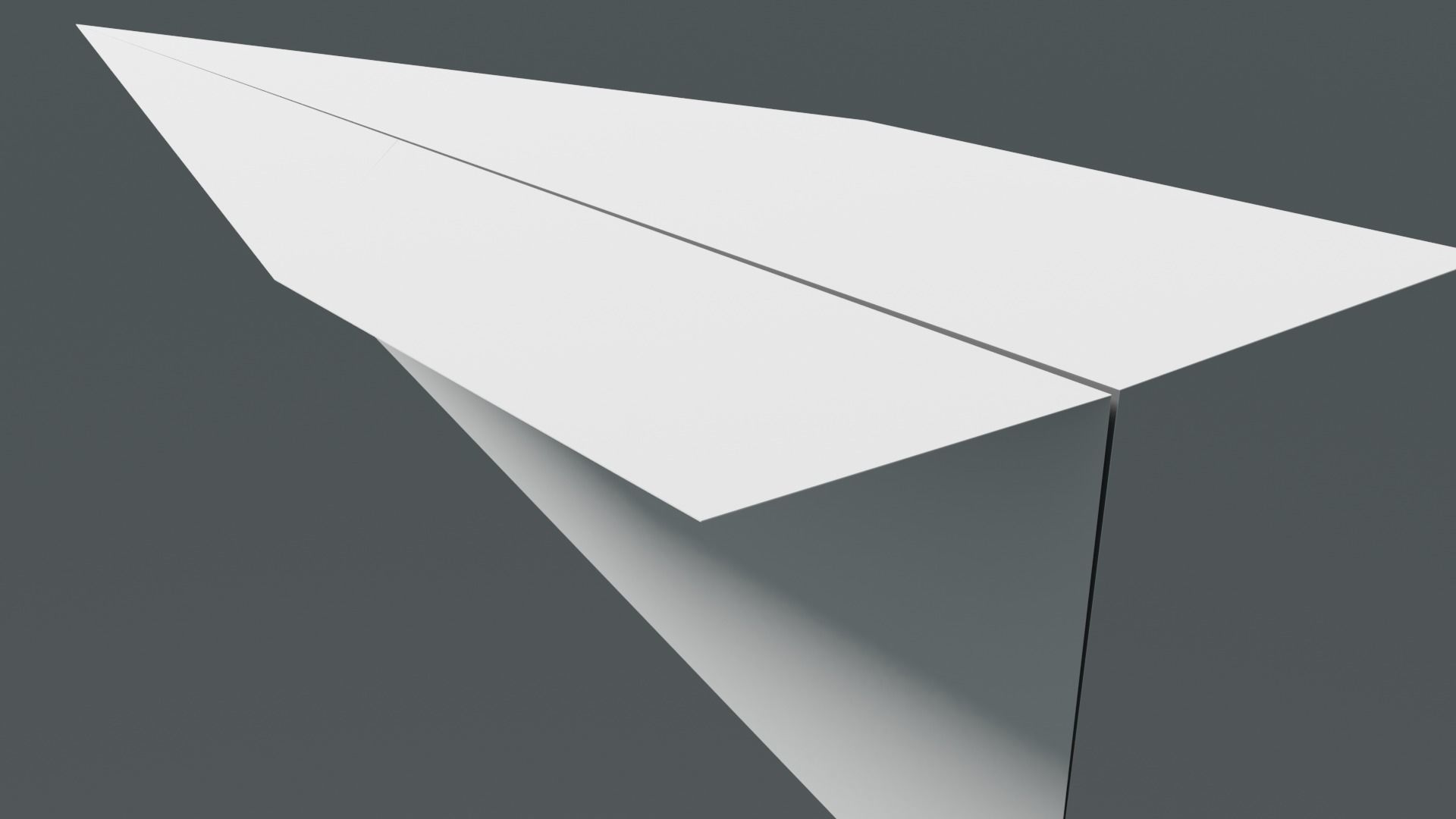 Realistic Paper Plane Low-poly 3D model_1
