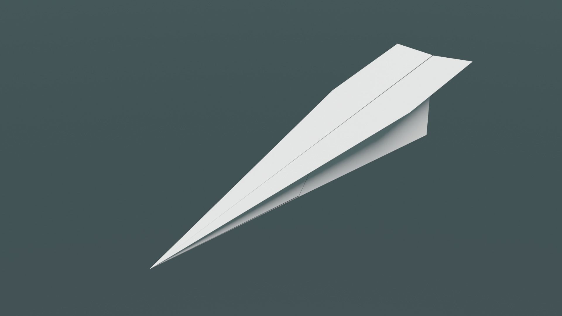 Realistic Paper Plane Low-poly 3D model_6