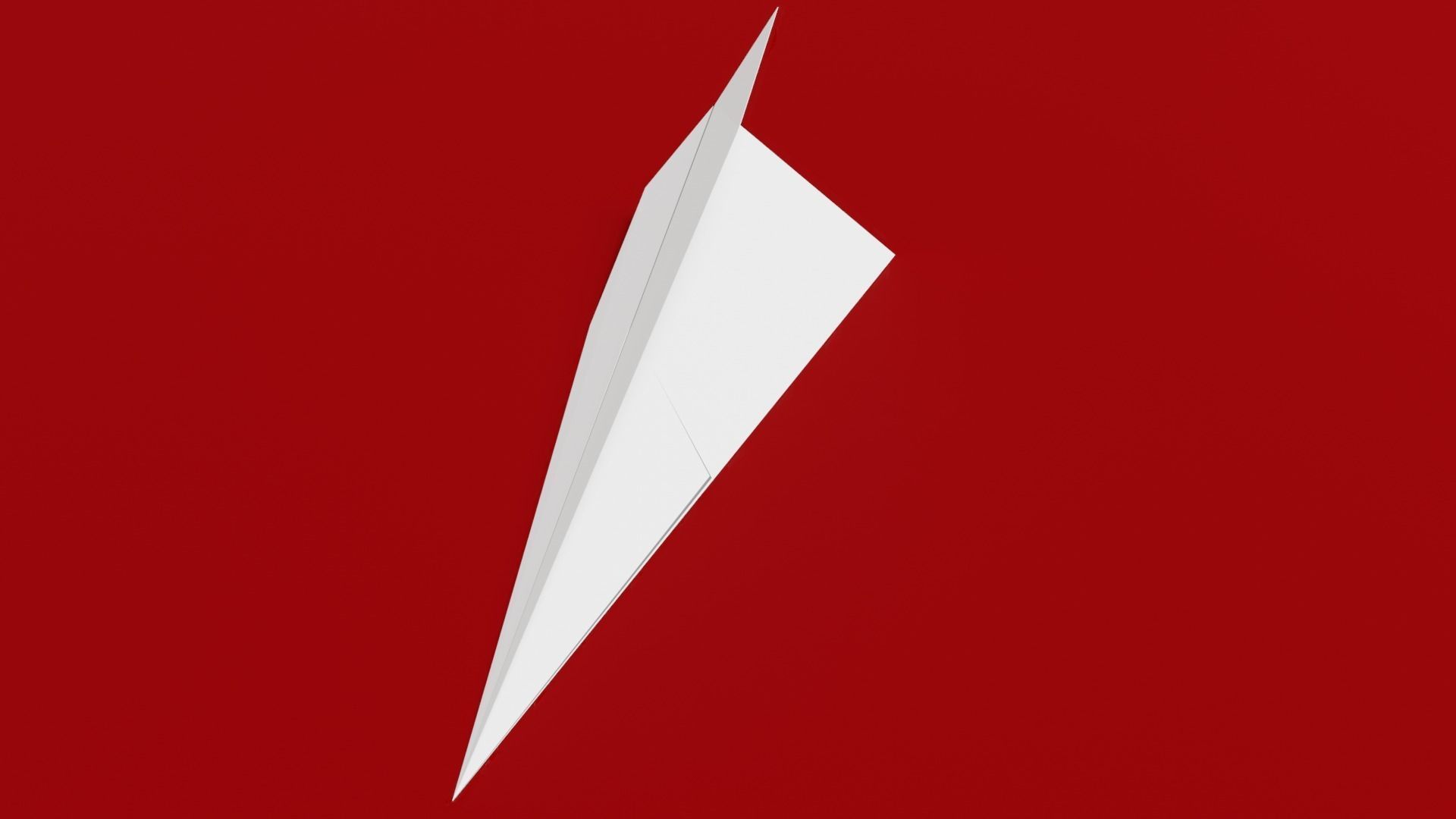 Realistic Paper Plane Low-poly 3D model_5