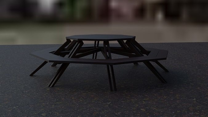 3d model of a folding table for outdoor gatherings Low-poly 3D model