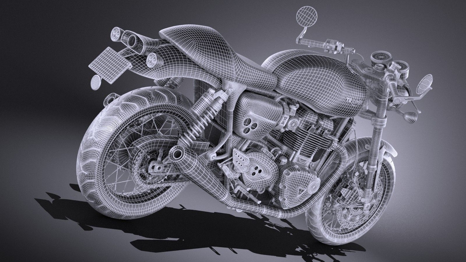 Triumph Thruxton R 2016 3D model_14