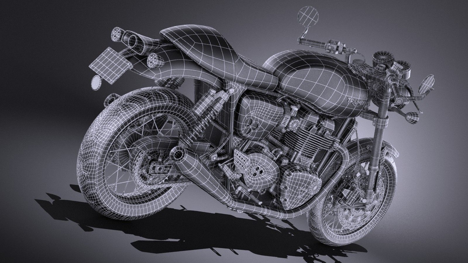 Triumph Thruxton R 2016 3D model_19