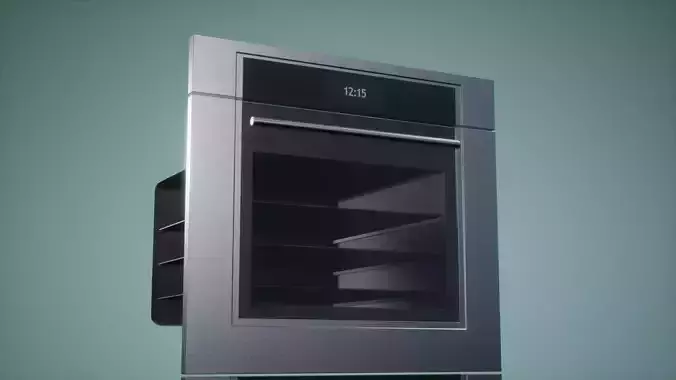 Oven Low Poly Game Ready double with two doors