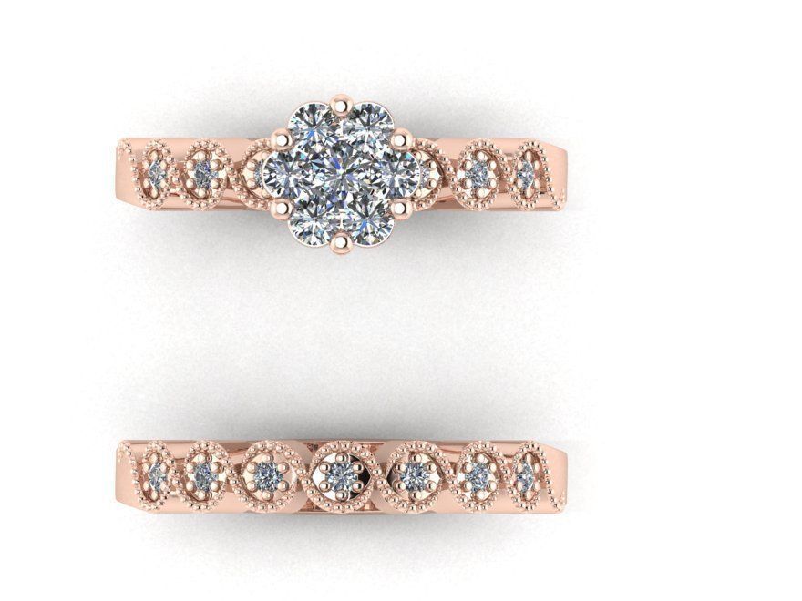 wedding rings 3D print model_6