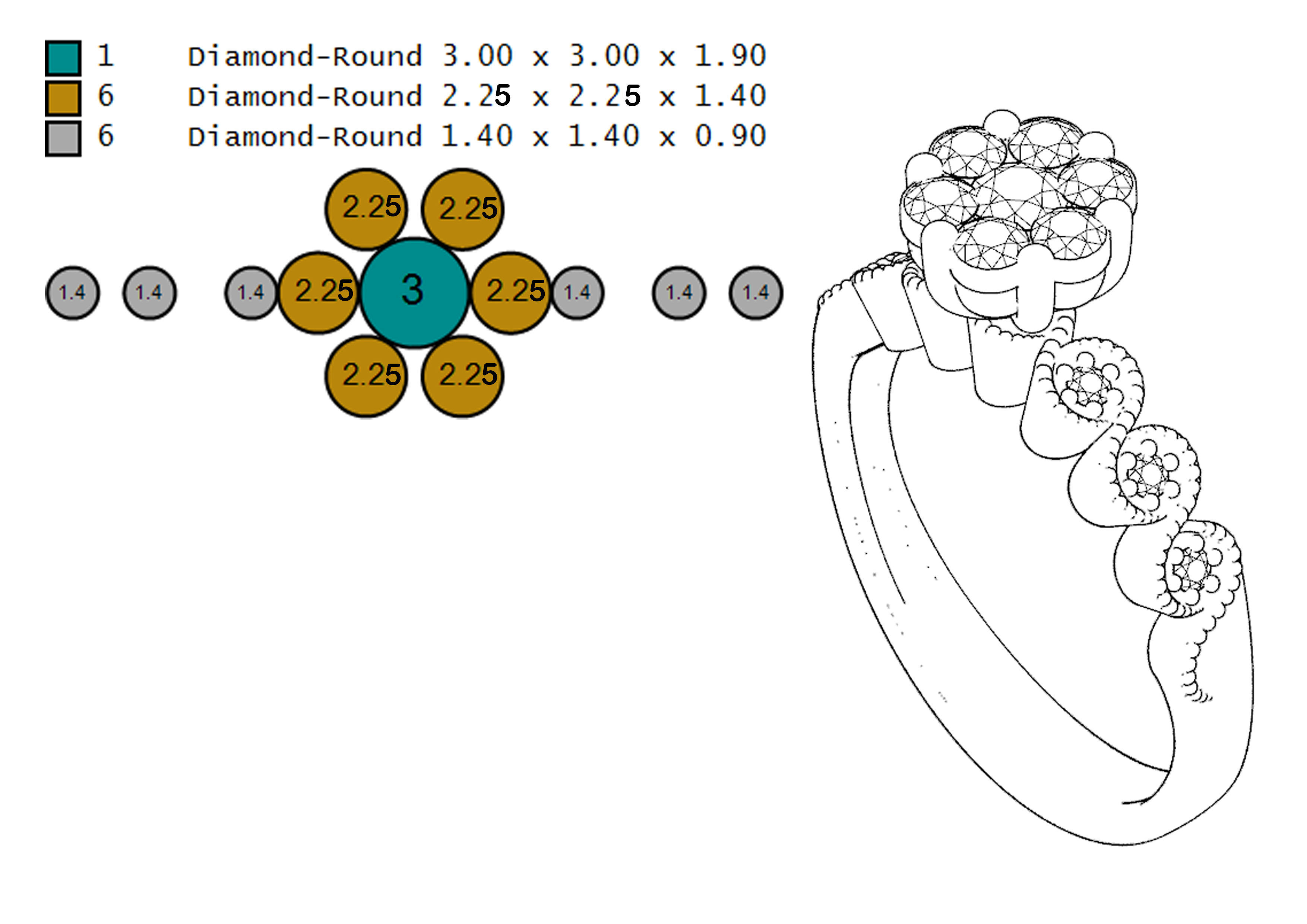 wedding rings 3D print model_7