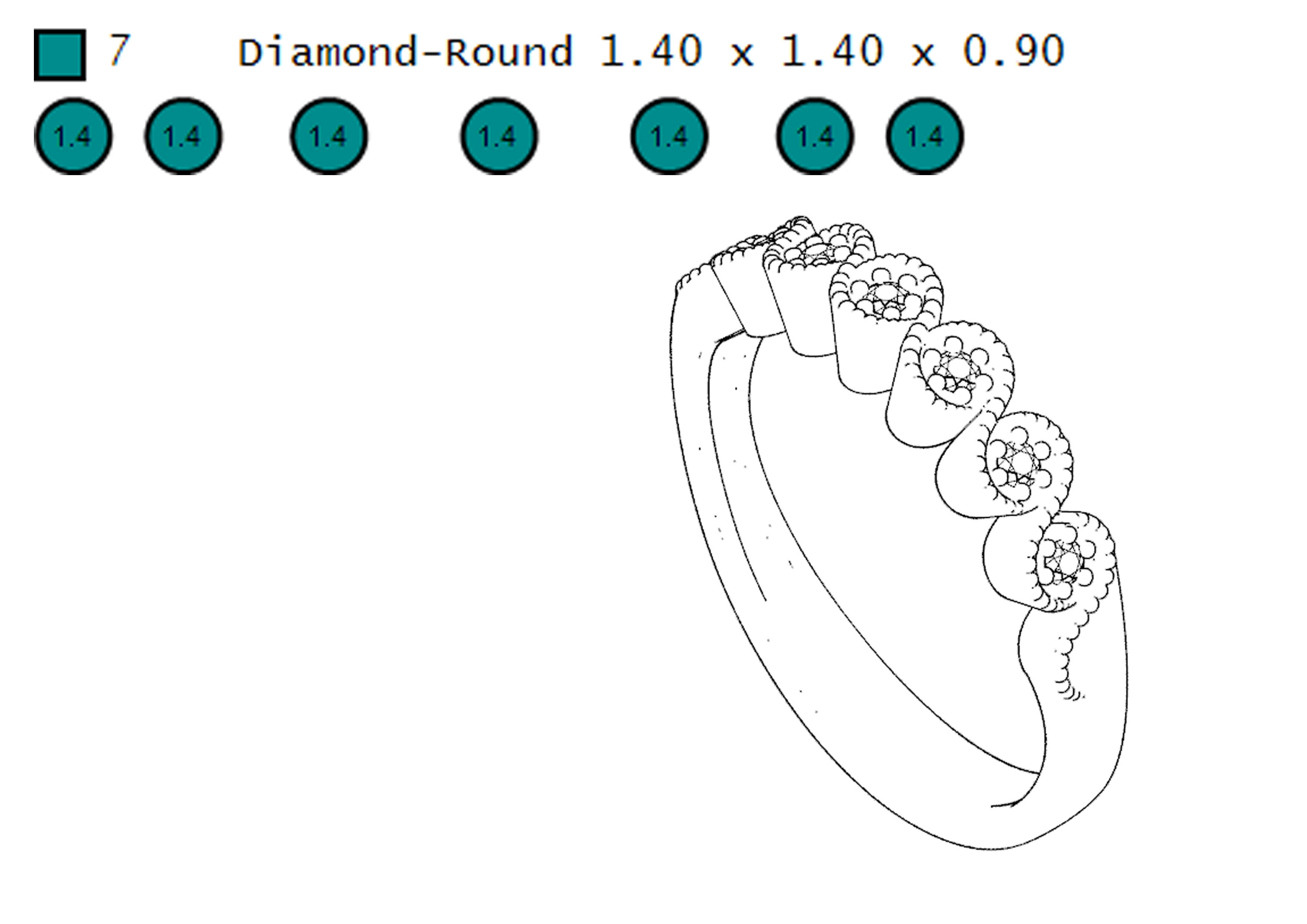 wedding rings 3D print model_8