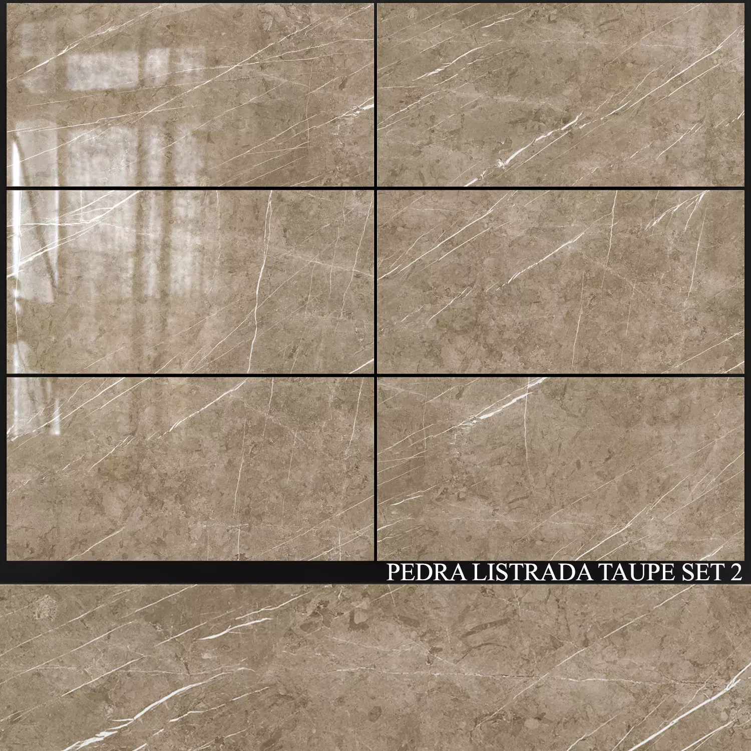Decovita Pedra Listrada Taupe 600x1200 Set 2 3D model_0