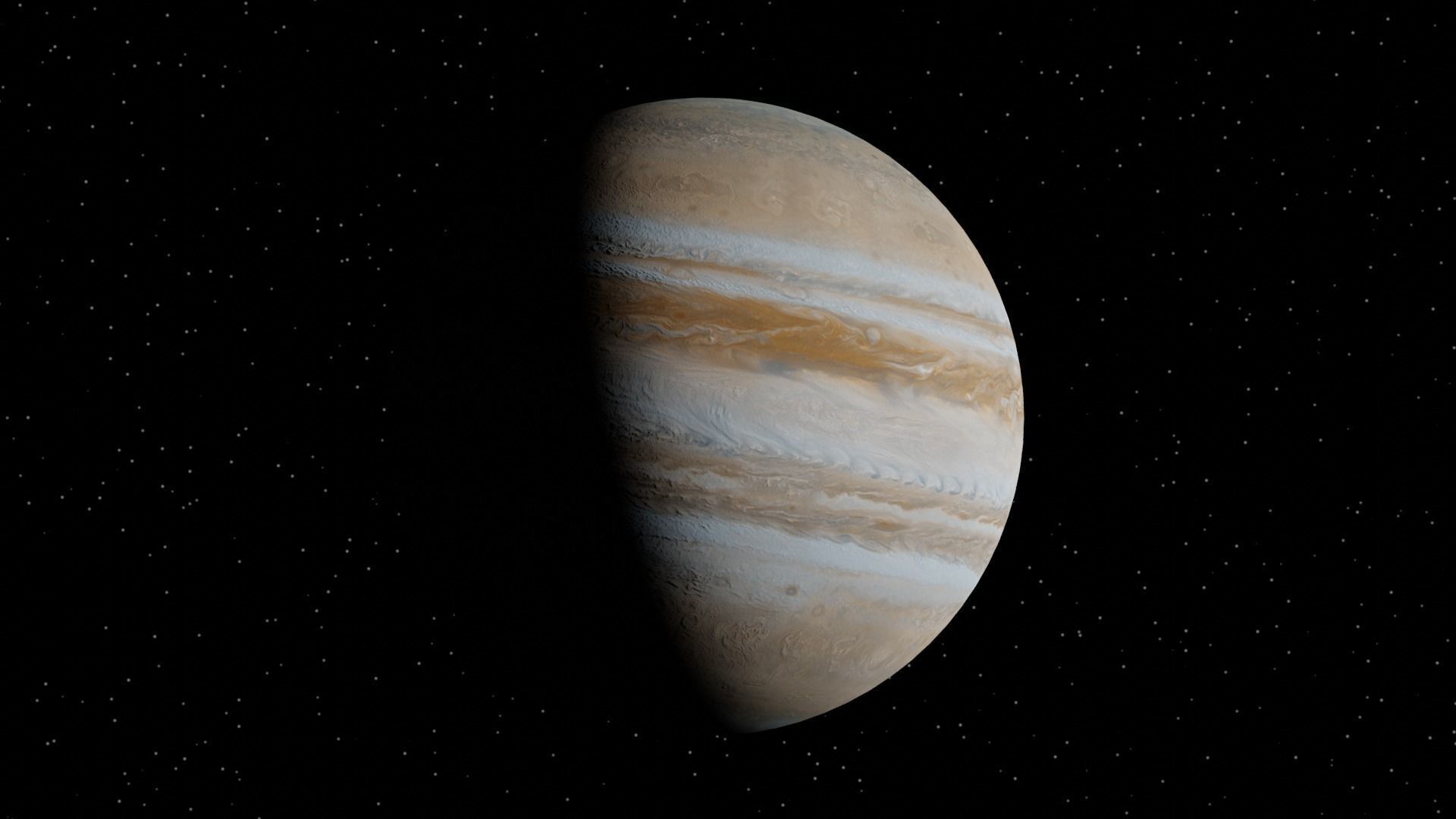 Jupiter textured 2k 6k 8k Resolutions Free 3D model Low-poly 3D model_3