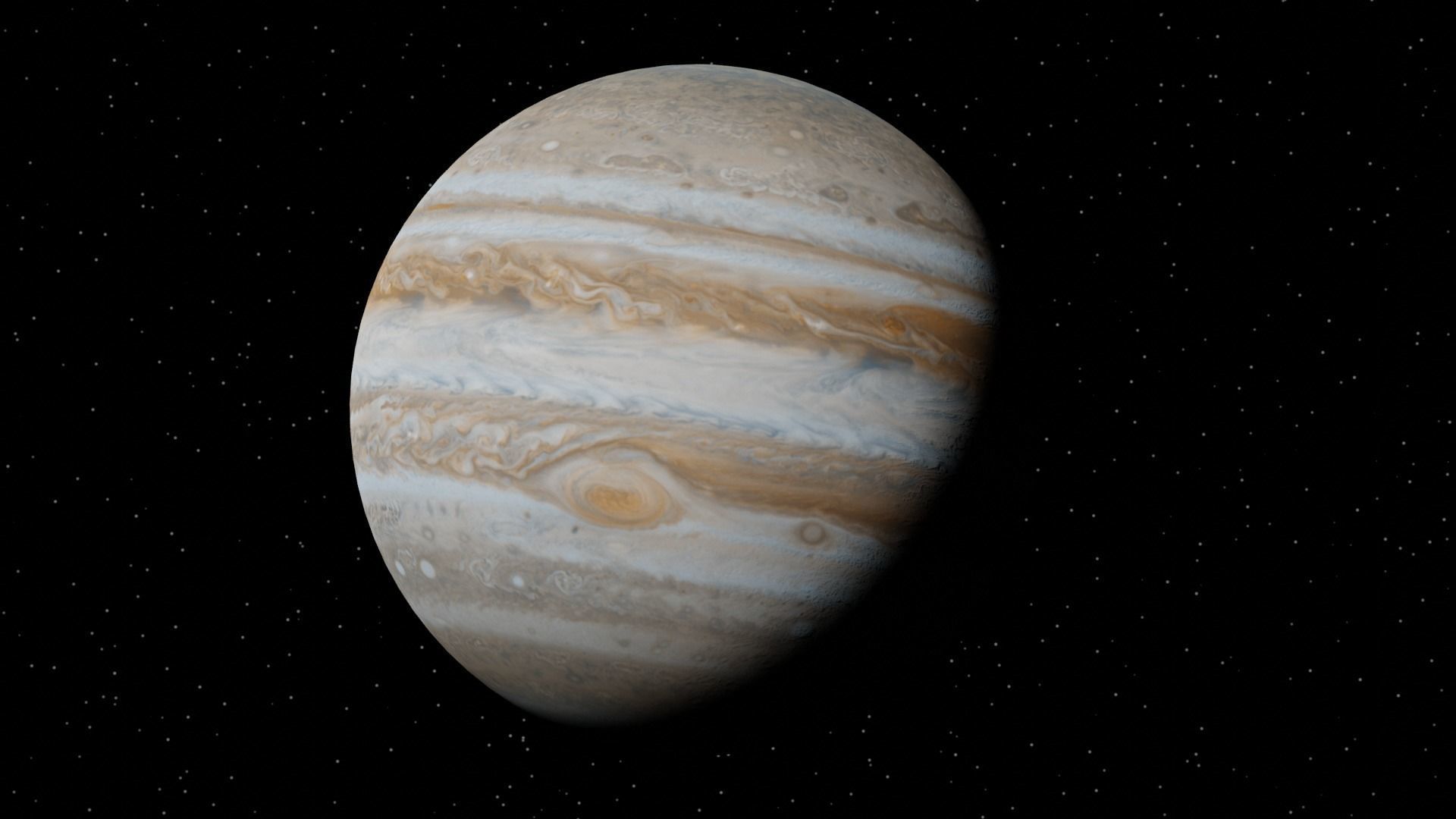 Jupiter textured 2k 6k 8k Resolutions Free 3D model Low-poly 3D model_4