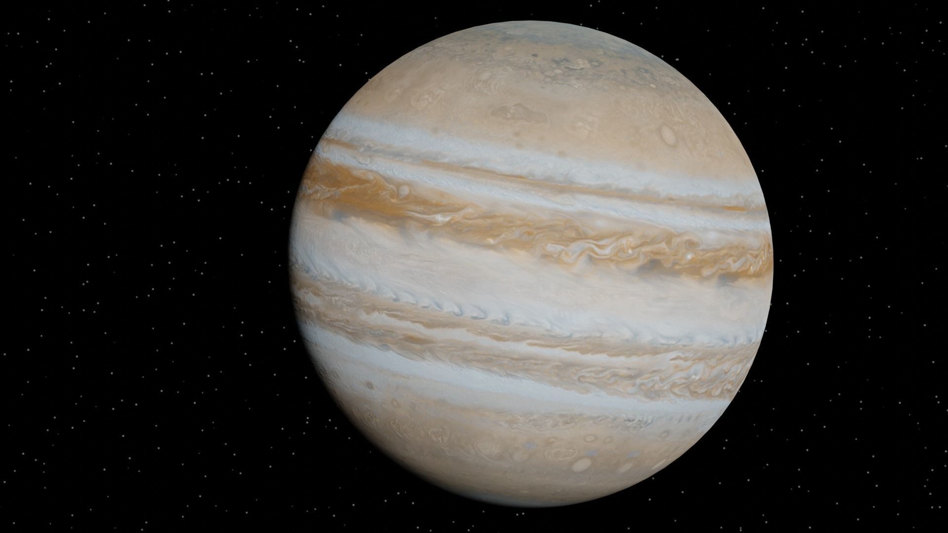 Jupiter textured 2k 6k 8k Resolutions Free 3D model Low-poly 3D model_5