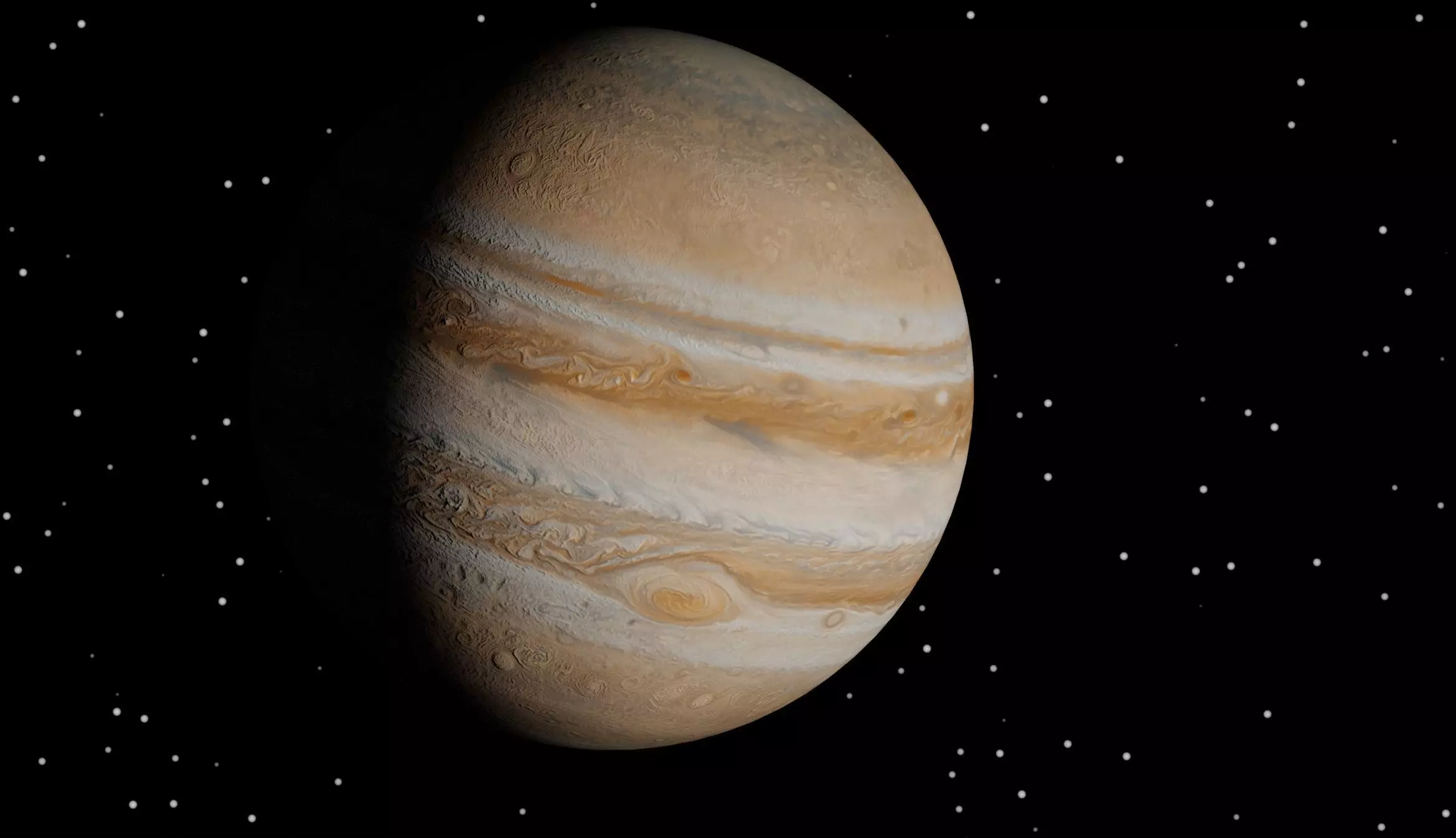 Jupiter textured 2k 6k 8k Resolutions Free 3D model Low-poly 3D model_0