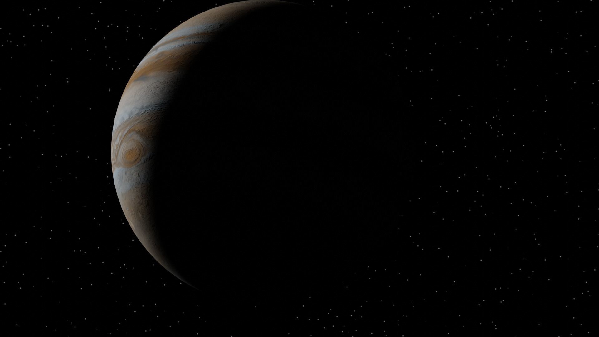 Jupiter textured 2k 6k 8k Resolutions Free 3D model Low-poly 3D model_1