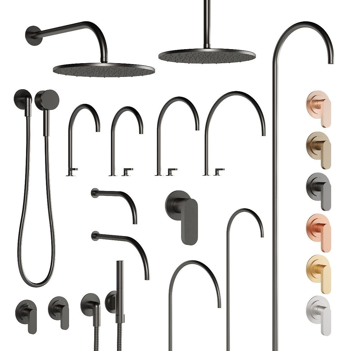 COCOON faucet and shower set - John Pawson collection 3D model_4