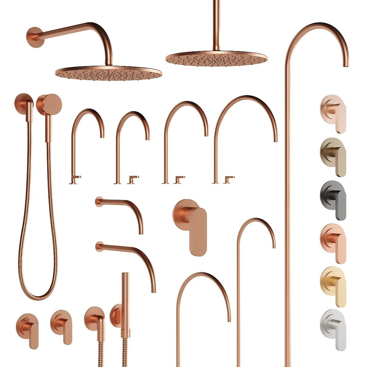 COCOON faucet and shower set - John Pawson collection 3D model_3