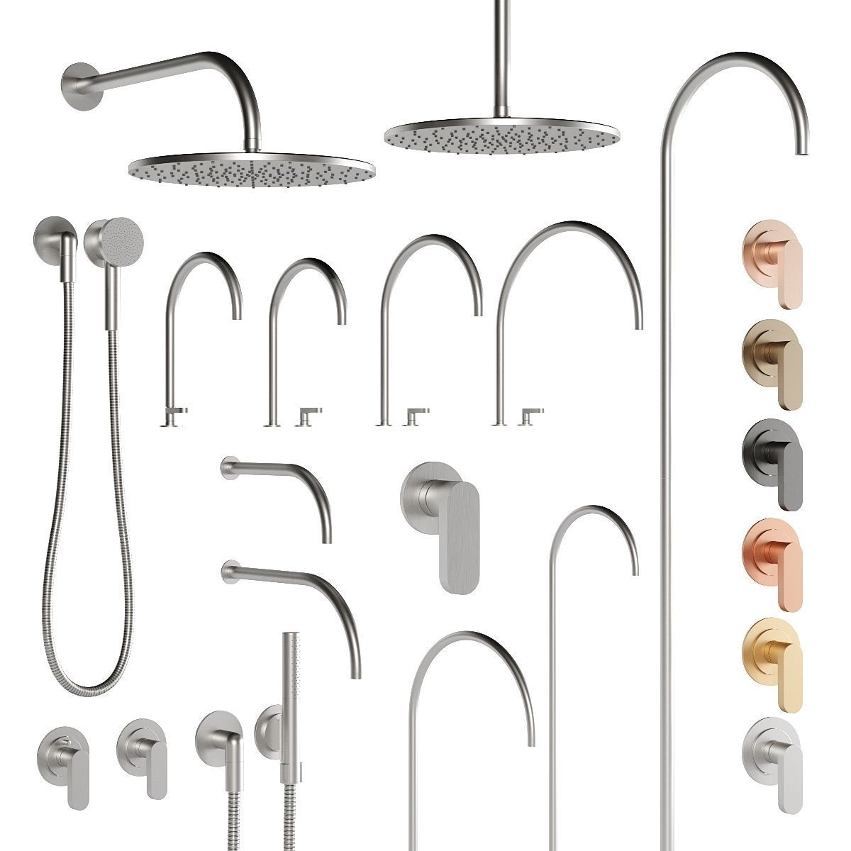 COCOON faucet and shower set - John Pawson collection 3D model_5