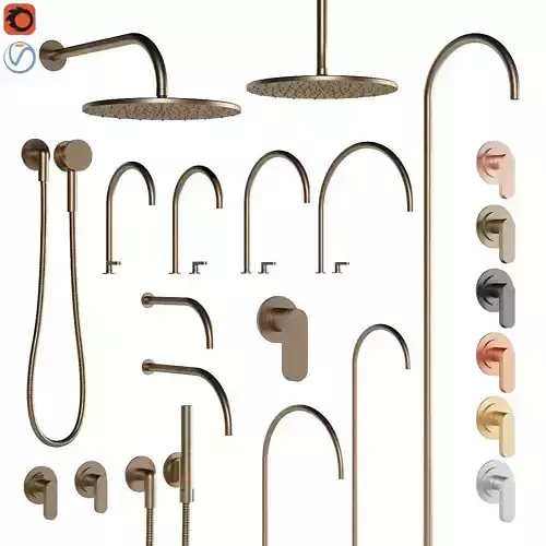 COCOON faucet and shower set - John Pawson collection 3D model
