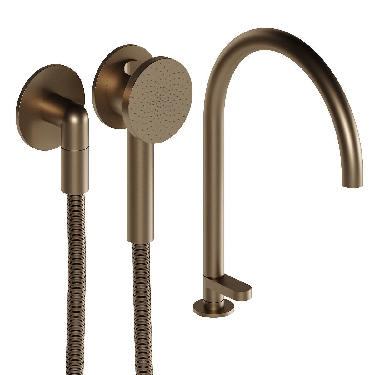 COCOON faucet and shower set - John Pawson collection 3D model_1