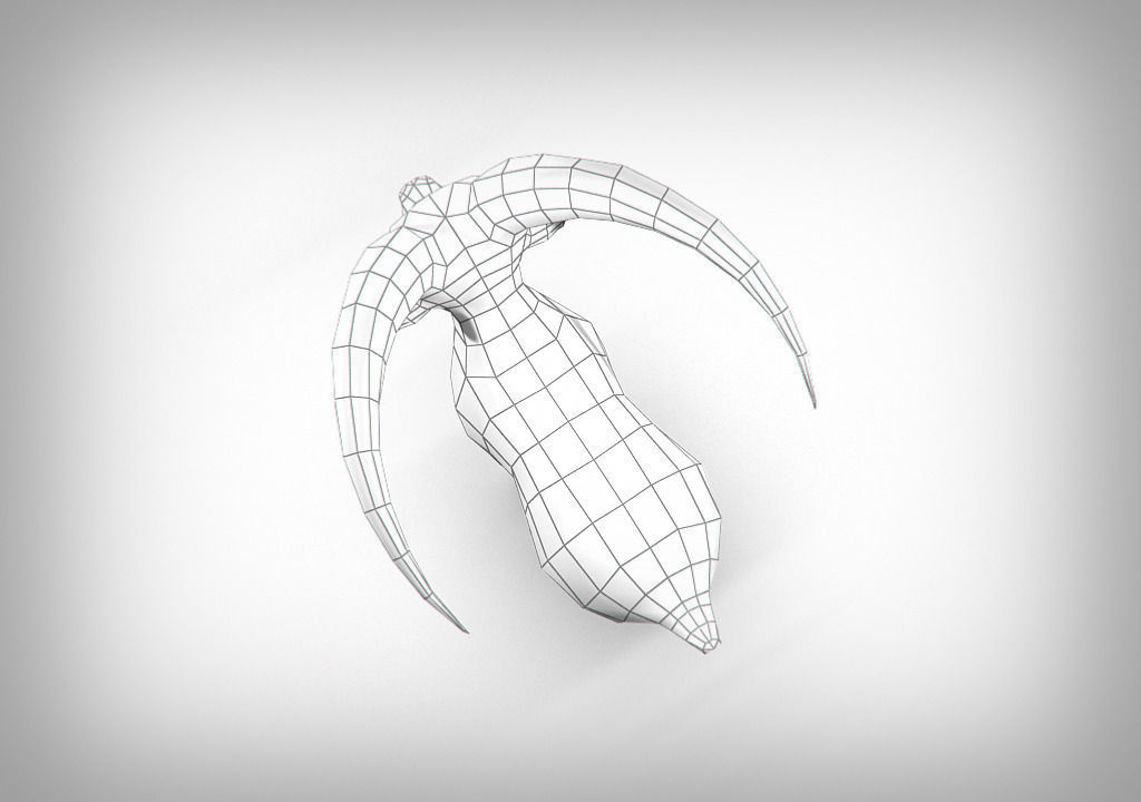 Goat low poly with long horns Low-poly 3D model_8