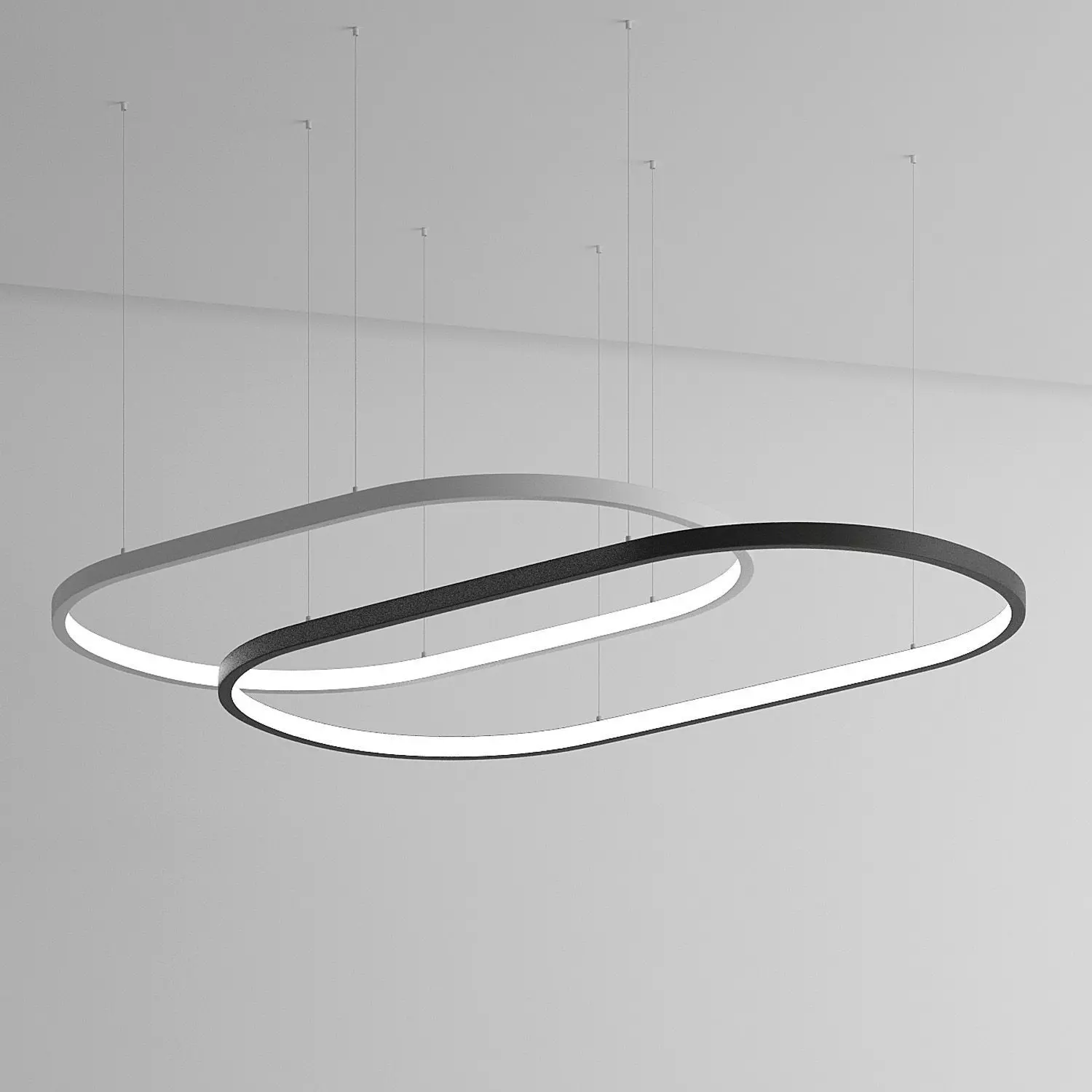 Oval Hanging Lamp 3D model_0