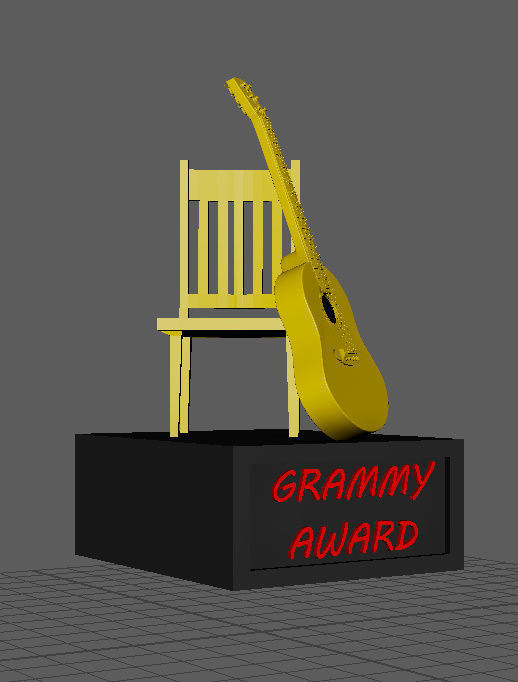 guitar award Low-poly 3D model_3