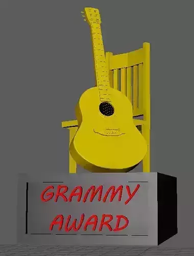 guitar award Low-poly 3D model